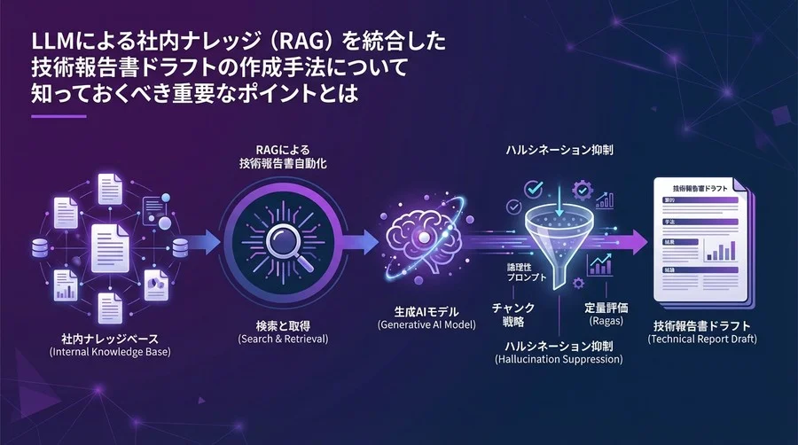 RAGによる技術報告書自動化：ハルシネーションを抑制し実用的なドラフトを生成するエンジニアリング手法