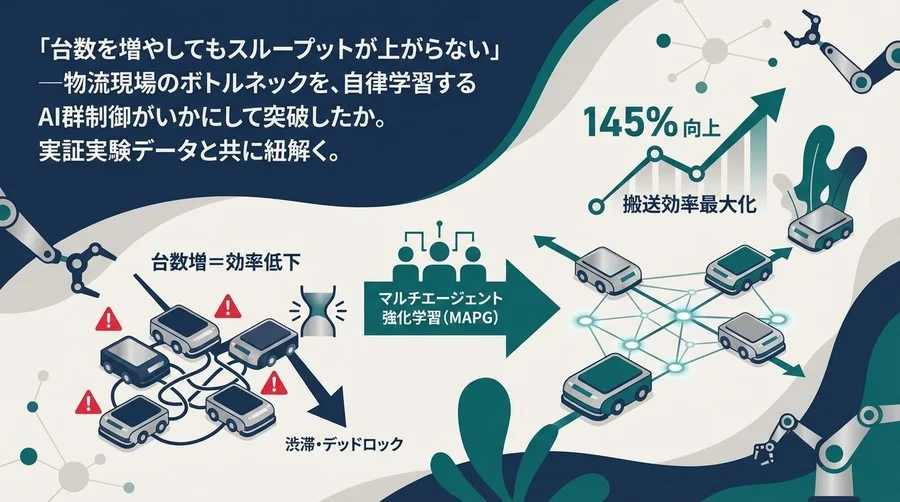 「台数増＝効率低下」のパラドックスを突破せよ。物流ロボット群制御におけるMAPG導入の実証録
