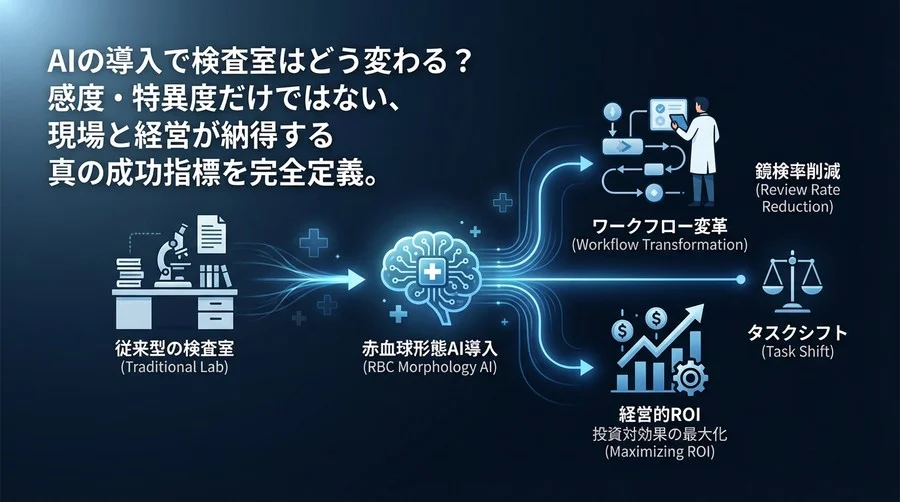 精度99%でも現場は回らない？赤血球形態AI導入で経営層を納得させる「真のROI」とワークフロー変革論