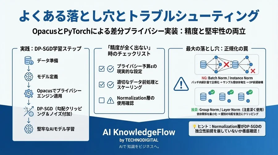 精度を犠牲にしない差分プライバシー実装：OpacusとPyTorchで構築する堅牢なAIモデル - Conclusion Image