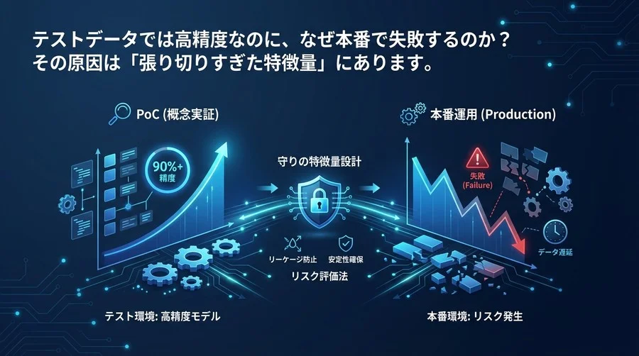 テスト精度90%超えでも本番で失敗？時系列予測における「守りの特徴量設計」とリスク評価法