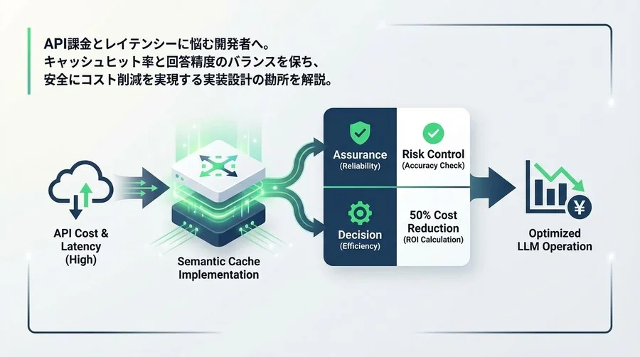 APIコスト50%削減の現実味とリスク制御：セマンティックキャッシュ導入の設計・ROI試算