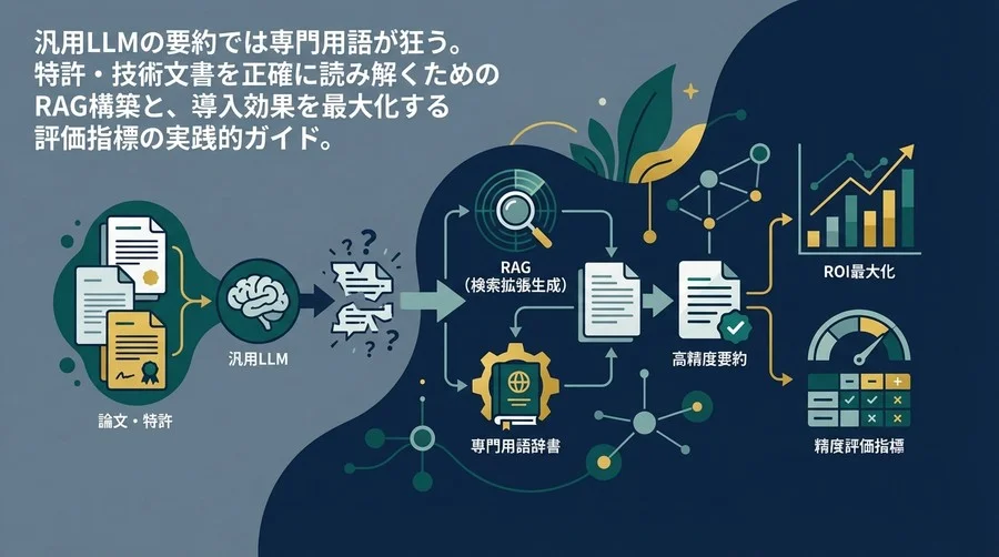 R&D調査を変革する「ドメイン特化型」論文要約AI：RAG構築とROI最大化の設計図