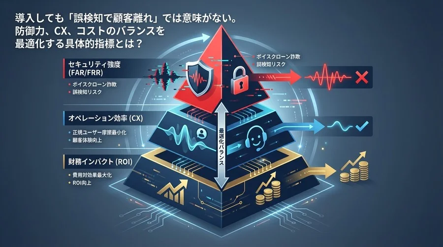 ボイスクローン詐欺対策のROI最大化：検知率の罠と「防御×CX」最適化の3層指標