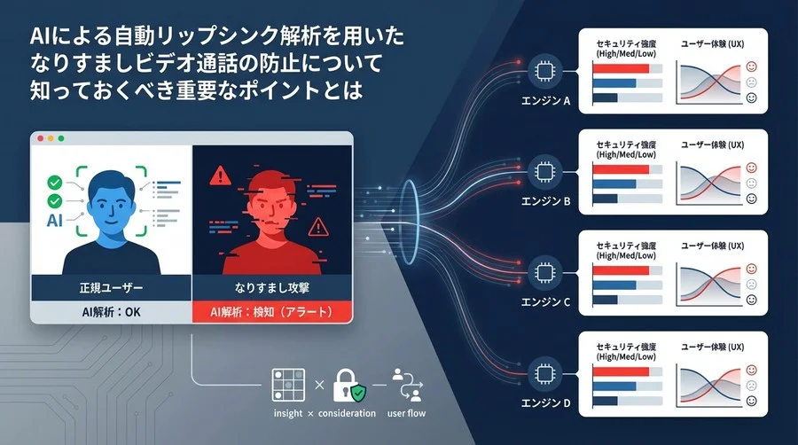 なりすましビデオ通話を防ぐ「リップシンク解析」の実力値：4つの検知エンジン徹底ベンチマーク