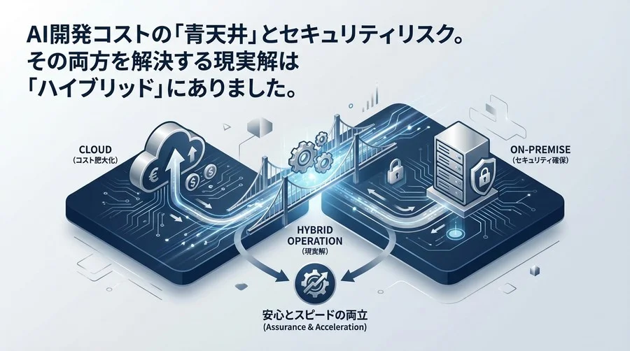 AIコストの青天井と漏洩リスクを防ぐ。オンプレ×クラウドの「ハイブリッド運用」という現実解