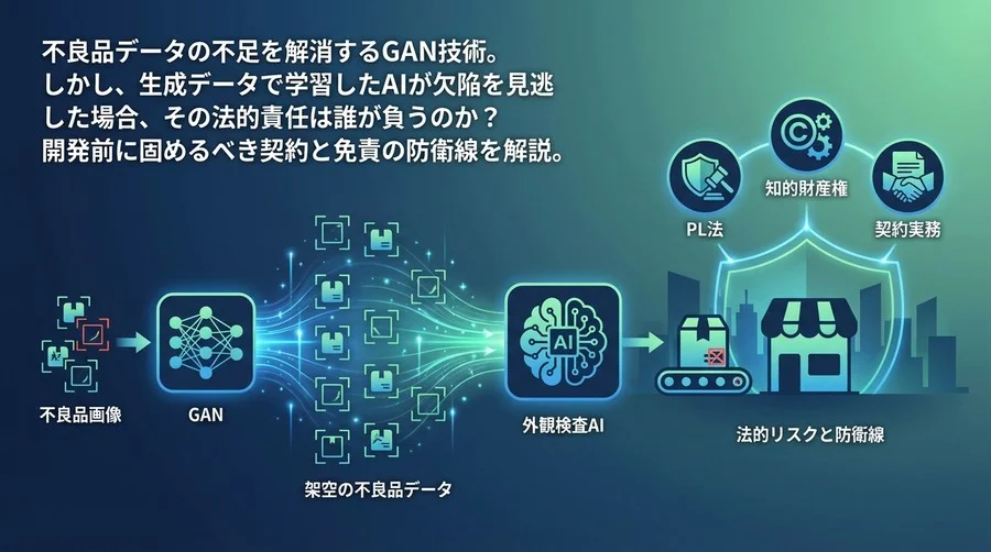 GANによる不良品画像生成の法的リスクとは？製造物責任と知財を守る契約実務ガイド