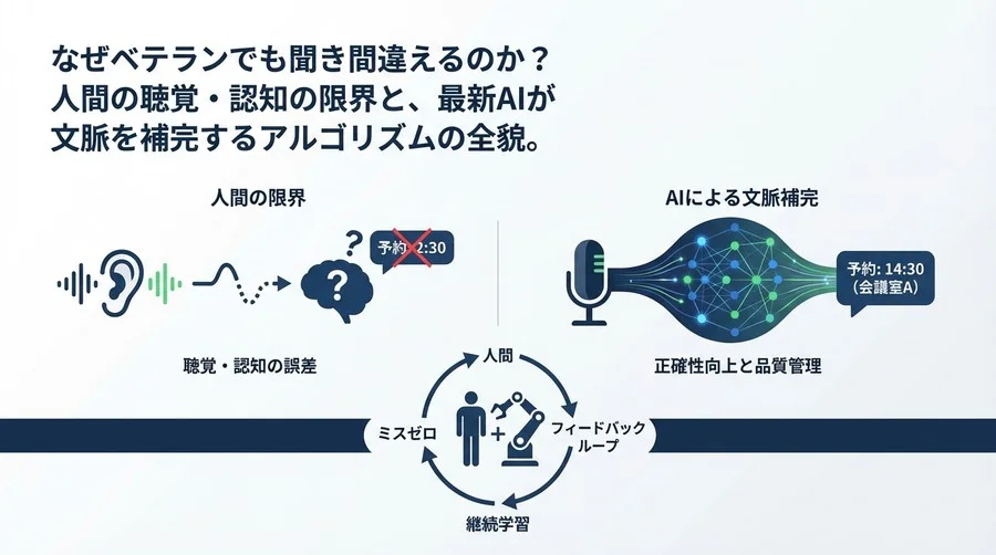 なぜベテランでも聞き間違えるのか？認知科学と音声AIが実現する「ミスゼロ」の予約品質管理