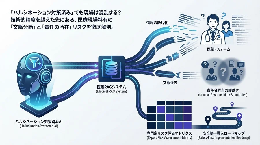 医療RAG導入の落とし穴：ハルシネーション対策だけで安全は守れるか？現場視点のリスク解剖