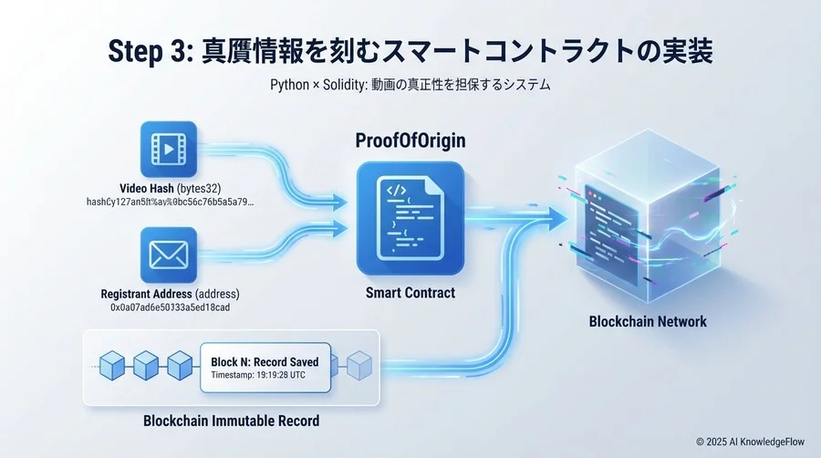 Step 3：真贋情報を刻むスマートコントラクトの実装 - Section Image