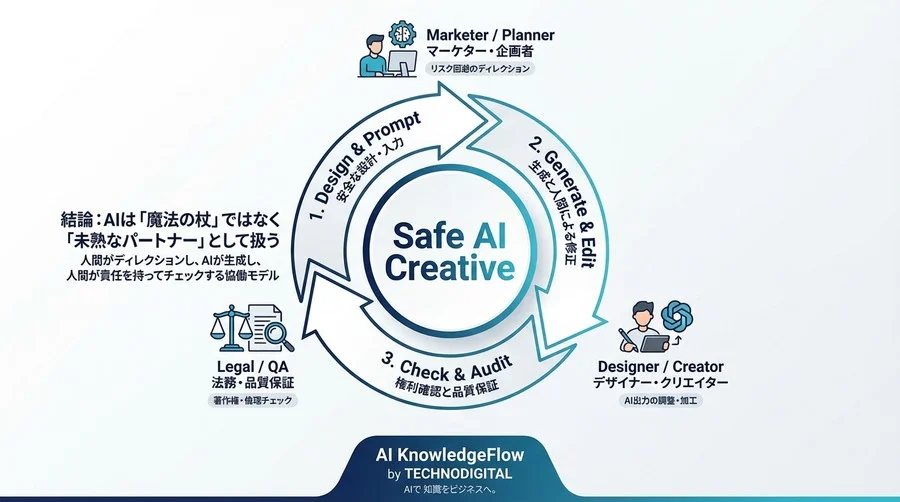 そのAI画像、商用利用して大丈夫？拡散モデルのリスク管理と安全な運用体制構築ガイド - Conclusion Image