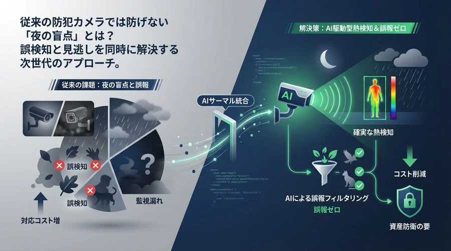 夜の盲点を消す：AIサーマルカメラが誤報コストと監視漏れを同時に解決する理由
