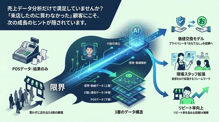 リテールテックの新常識：AI顔認証で「買わない客」を可視化しリピート率を高める店舗DX戦略