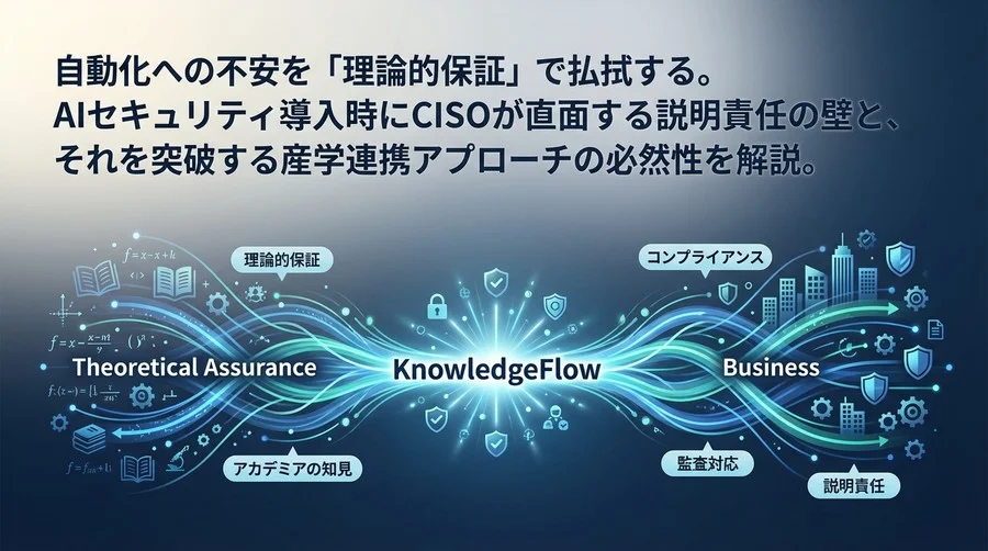 AI検知の「説明責任」をどう果たすか？CISOが知るべき産学連携による理論的保証とコンプライアンス戦略