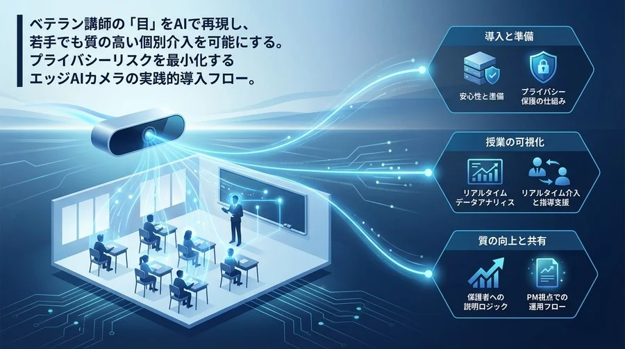 エッジAIカメラで実現する授業の可視化：プライバシーを守り指導の質を高める導入と運用の実践論