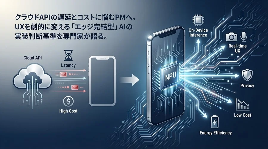 クラウドAIの限界を超える：次世代スマホアプリが「オンデバイス推論」を選ぶUXとコストの決定的理由