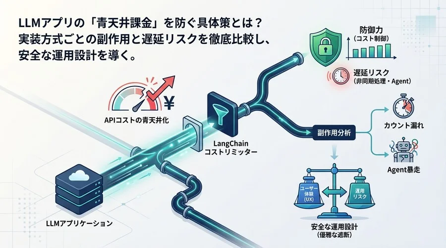 LLMアプリの「青天井課金」を防ぐ：LangChainコストリミッター実装の副作用と遅延リスク分析