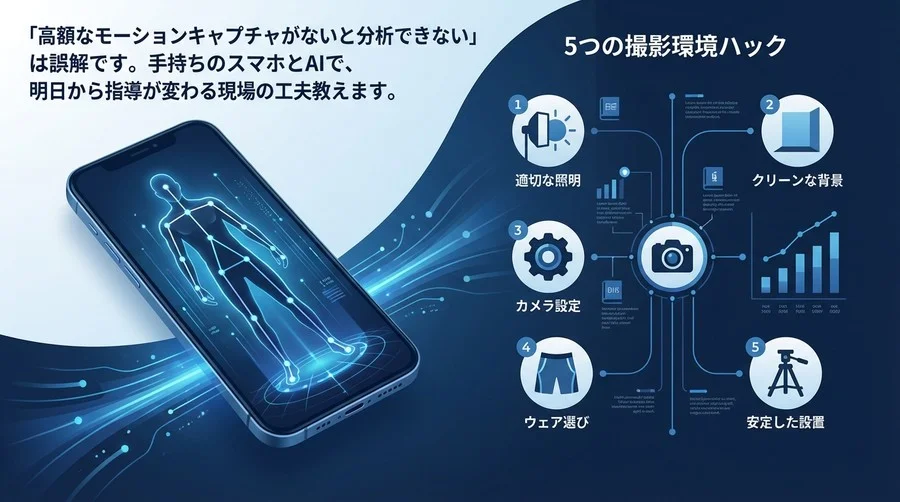 スマホ1台でプロ級の動作解析へ。AI姿勢推定の精度を劇的に高める5つの撮影環境ハック