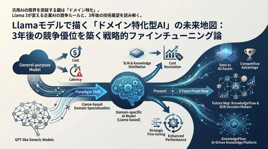 Llamaモデルで描く「ドメイン特化型AI」の未来地図：3年後の競争優位を築く戦略的ファインチューニング論
