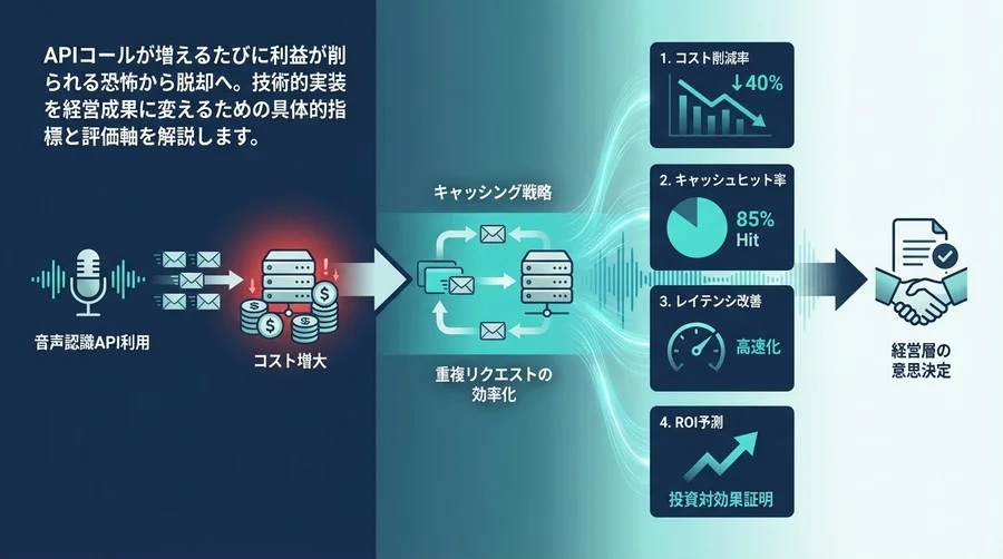 音声認識APIのコスト増大を回避せよ。キャッシング戦略のROIを証明する4つの評価指標と測定プロセス