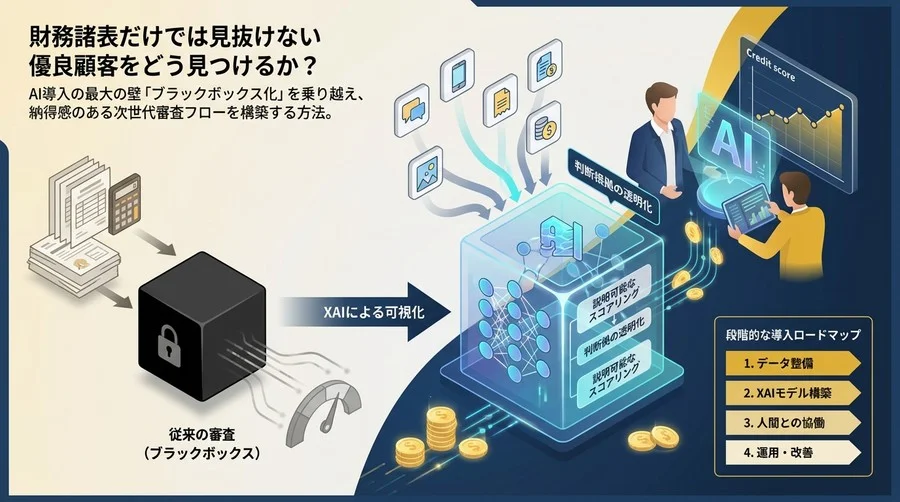 AI与信審査で「見えない信用」を可視化する：オルタナティブデータ活用とブラックボックスの解消
