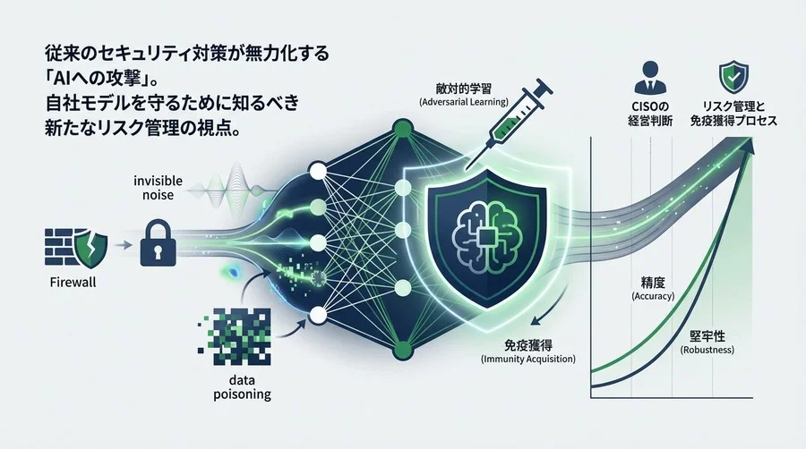 AIモデルの脆弱性を「敵対的学習」で診断せよ：CISOが知るべき新たなリスク管理と免疫獲得プロセス