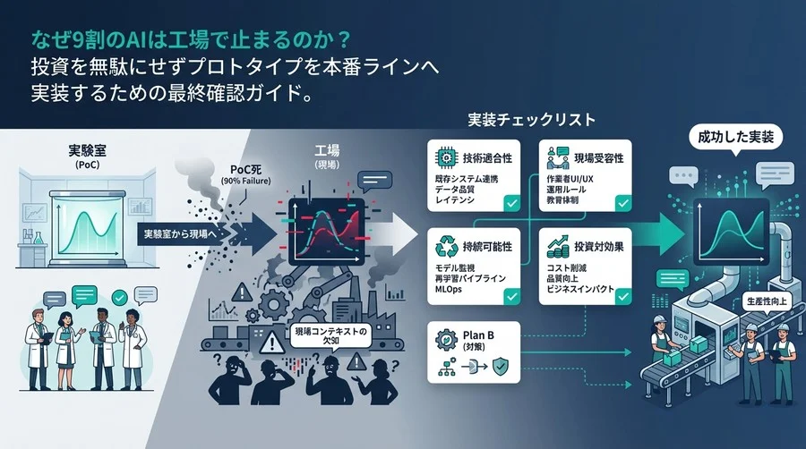 なぜ9割のAIは工場で止まるのか？「PoC死」を防ぐ実装チェックリスト