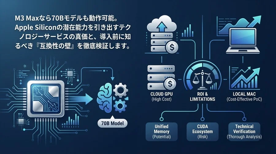 M3 Maxで70Bモデルは実用的か？Apple Silicon×MLXのコスト対効果と技術的限界を徹底検証