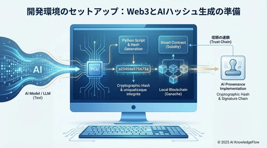 開発環境のセットアップ：Web3とAIハッシュ生成の準備 - Section Image
