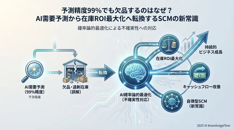 業界インサイト：AI活用の本質は「未来予知」ではなく「リスク等のトレードオフ最適化」 - Section Image