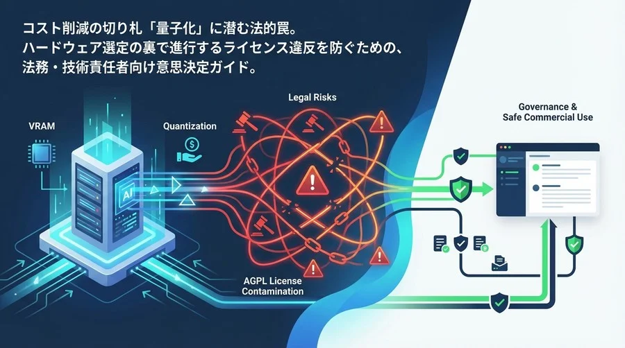 VRAMコスト削減の代償：量子化LLM商用利用に潜む法的リスクとWebUIライセンス対策完全ガイド