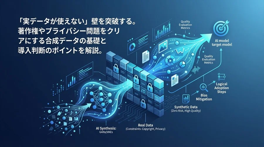 「実データの壁」を突破する合成データ：著作権リスクゼロの学習データ生成と導入判断のロジック