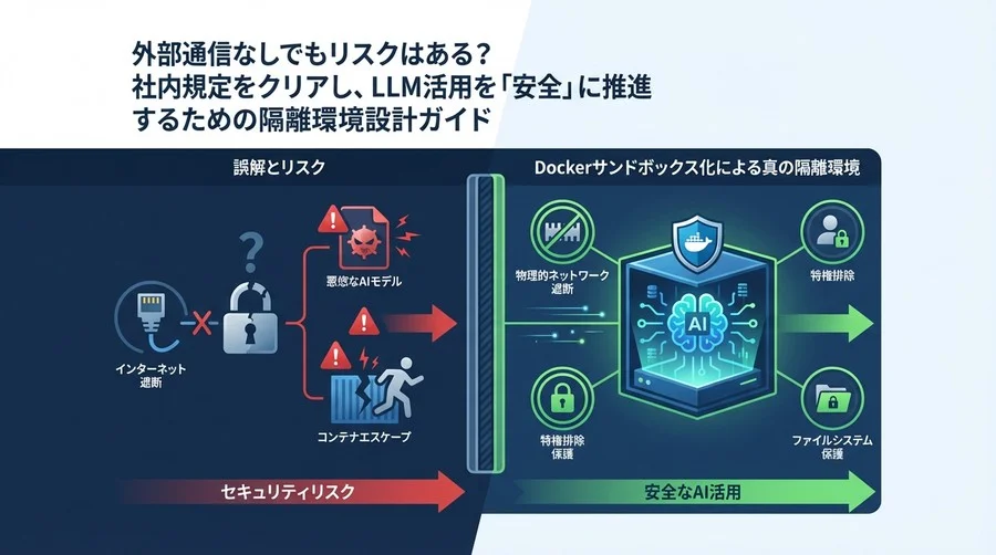 ローカルLLMは本当に安全か？Dockerサンドボックス化で実現する「真の隔離環境」設計論