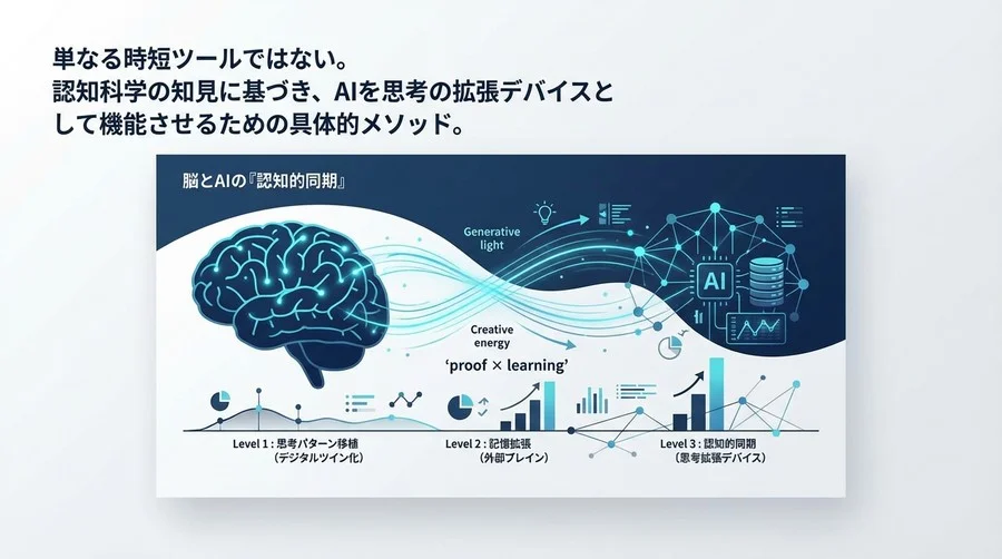 脳とAIの「認知的同期」：LLMを思考拡張デバイスに変える3つの同期レベル