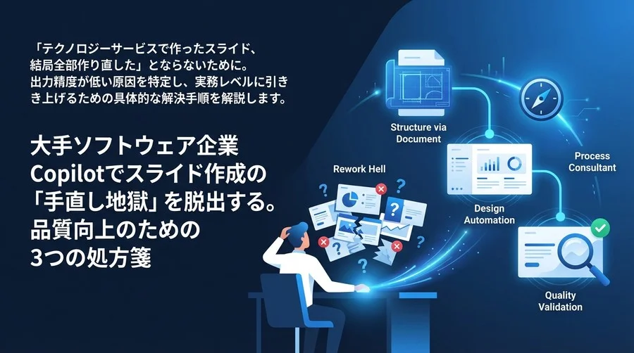 Microsoft Copilotでスライド作成の「手直し地獄」を脱出する。品質向上のための3つの処方箋