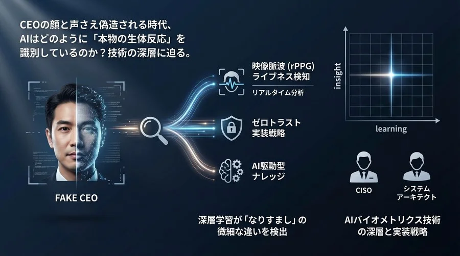 CEOの顔すら疑え：ディープフェイクを見抜くAIバイオメトリクスの深層と実装戦略
