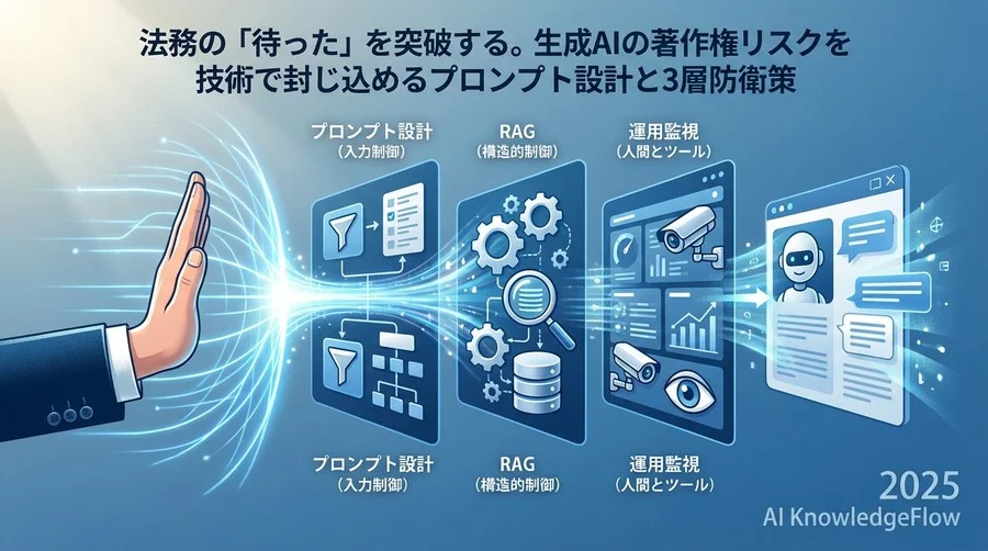 【防衛線2：構造的制御】RAG（検索拡張生成）による「引用」の厳格化 - Section Image