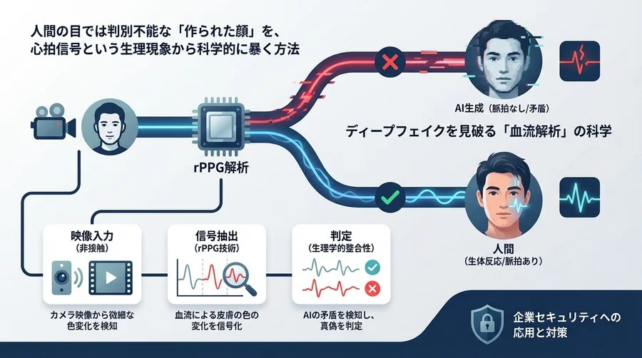 ディープフェイクを見破る「血流解析」の科学：AIが描けない“命の痕跡”を検知する技術
