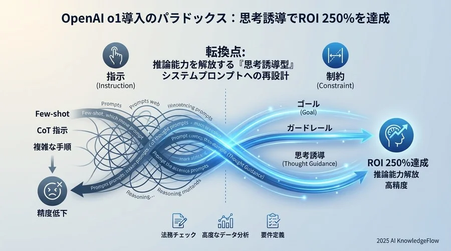 転換点：推論能力を解放する「思考誘導型」システムプロンプトへの再設計 - Section Image