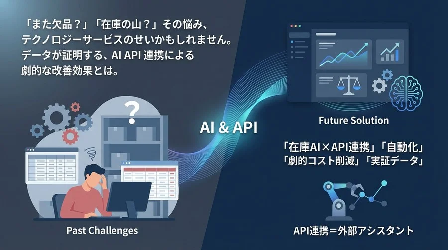 「また欠品？」その悩み、Excelの限界かも。在庫AI×API連携で実現する自動化と劇的コスト削減の実証データ