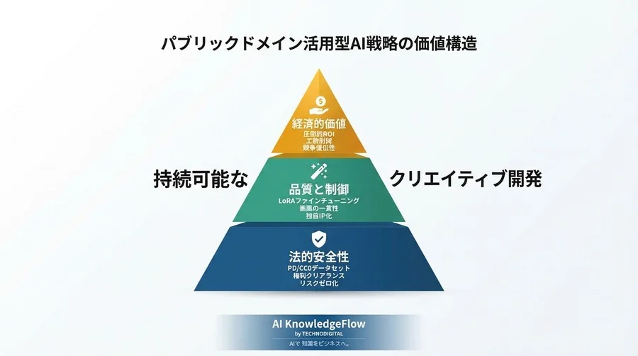 パブリックドメインAI画風学習のROI最大化：著作権リスクを資産に変えるKPI設計と評価指標 - Conclusion Image