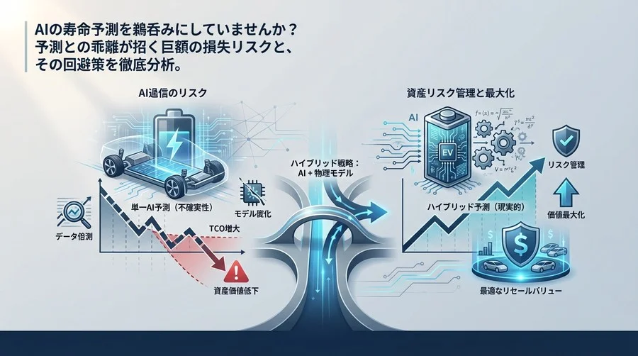 EVバッテリー寿命予測のAI過信は危険？資産価値を守るリスク管理とハイブリッド戦略