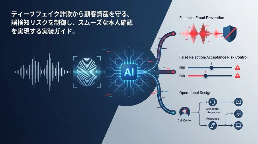 AIボイス指紋認証の実装：誤検知リスクを制御し金融詐欺を防ぐ運用設計ガイド