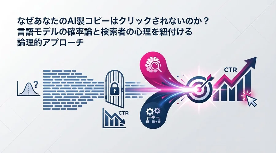 なぜAI製コピーはクリックされないのか？確率論と検索心理で解くCTR改善の技術