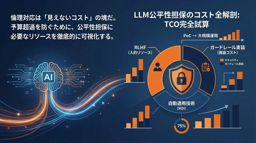 LLM公平性担保のコスト全解剖：RLHFとガードレール実装のTCOを完全試算