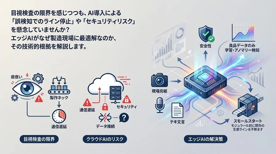 目視検査の限界とクラウドAIのリスク：製造現場が「エッジAI」を選ぶべき技術的根拠