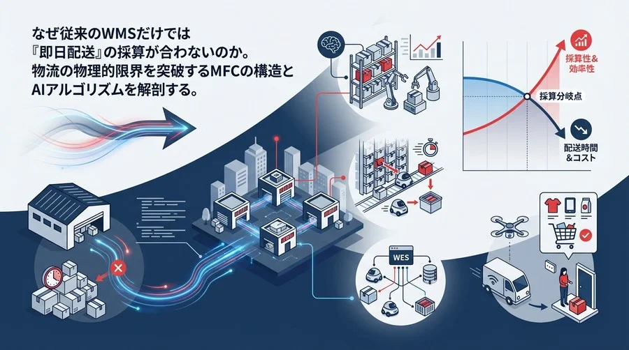 即日配送の採算分岐点：MFCにおけるAI在庫配置と自動化の経済学