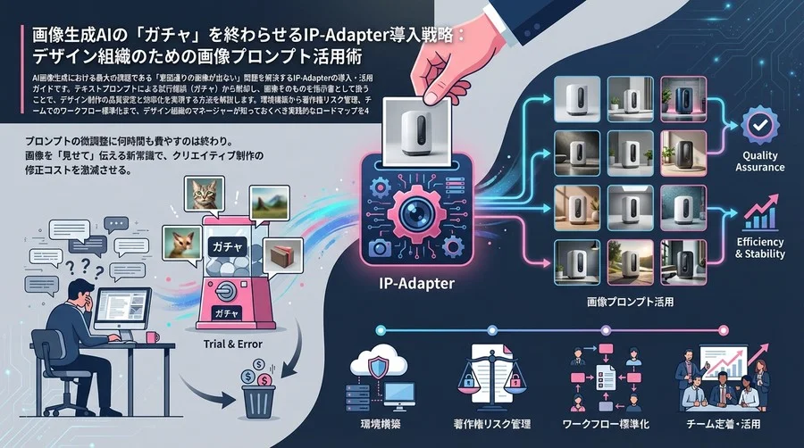 画像生成AIの「ガチャ」を終わらせるIP-Adapter導入戦略：デザイン組織のための画像プロンプト活用術