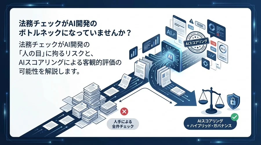 法務のボトルネックを解消する「AIスコアリング」活用論：学習データ選別の新常識