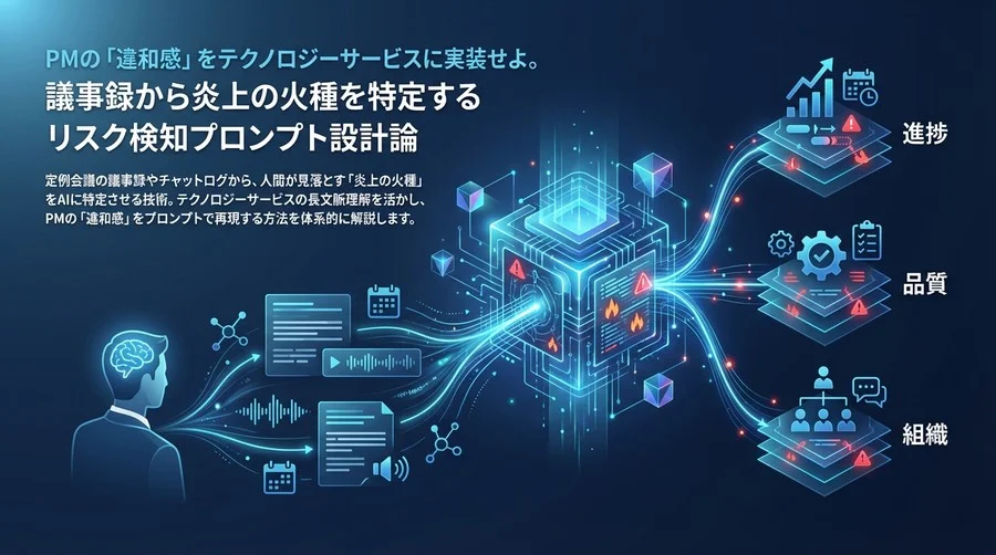 PMの「違和感」をGemに実装せよ。議事録から炎上の火種を特定するリスク検知プロンプト設計論